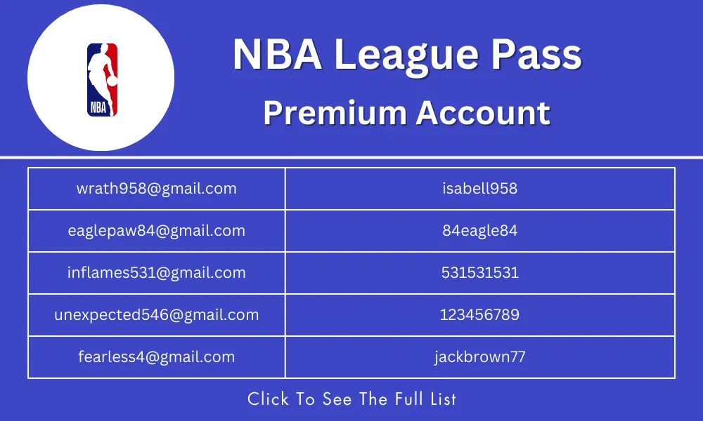 Working NBA League Pass Premium Account 