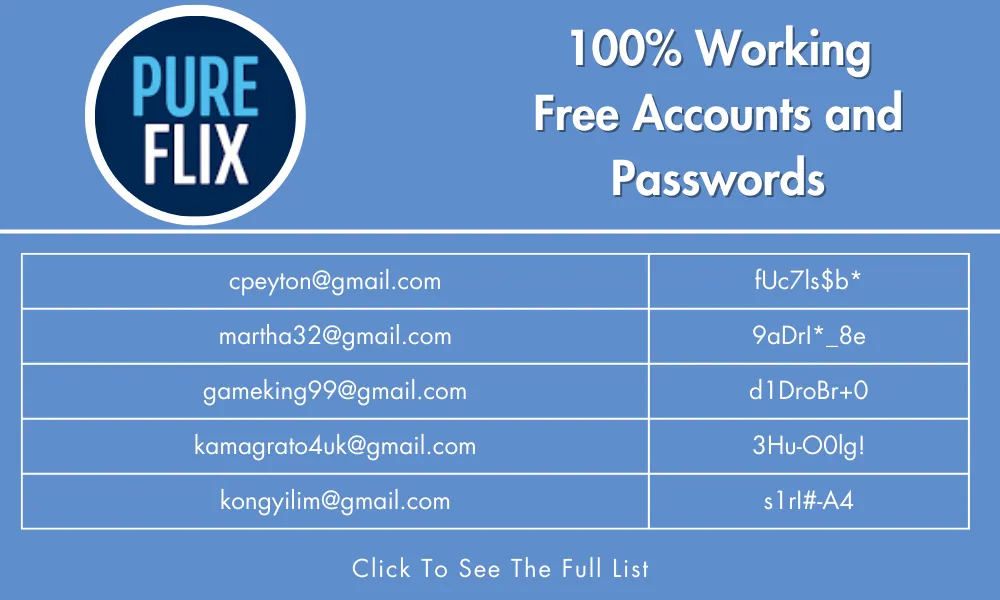 PureFlix Free Premium Accounts 