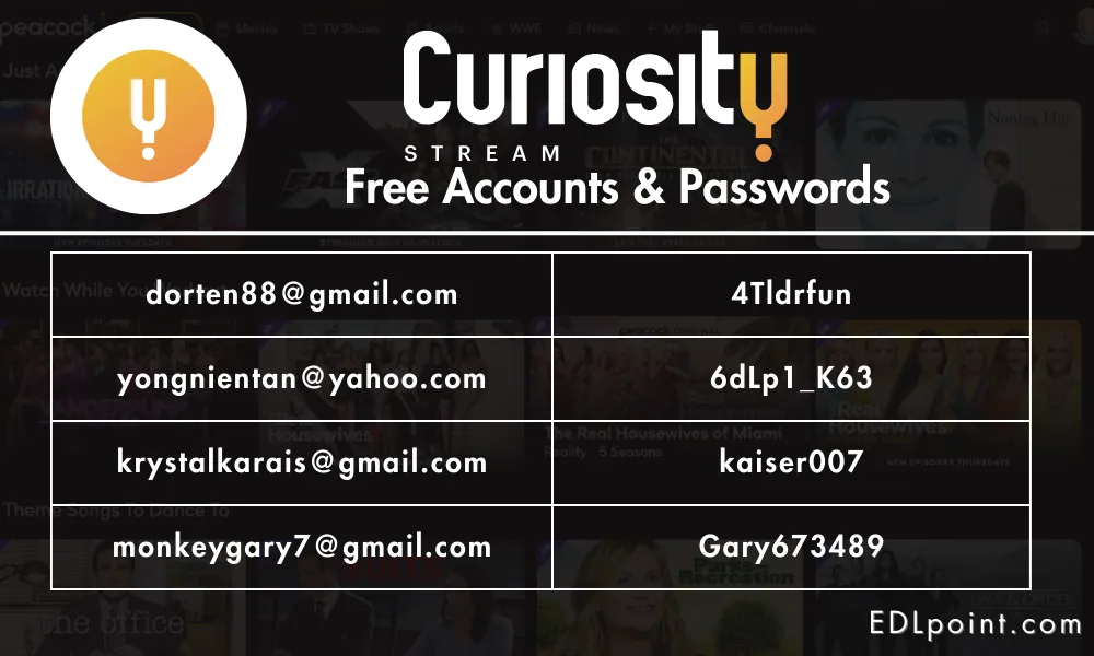 Curiosity Stream Free Accounts