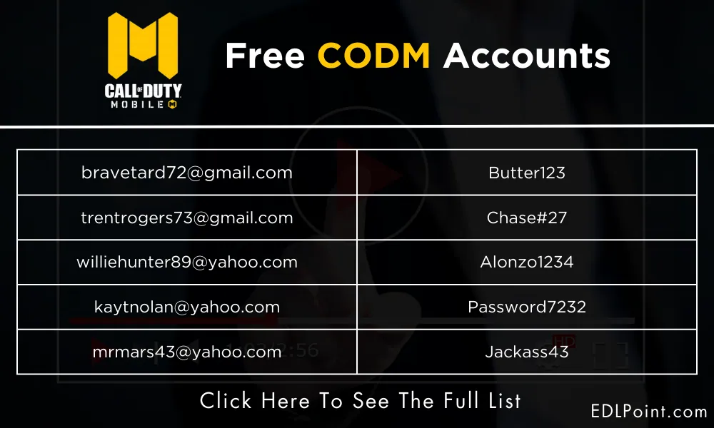 Free CODm Accounts