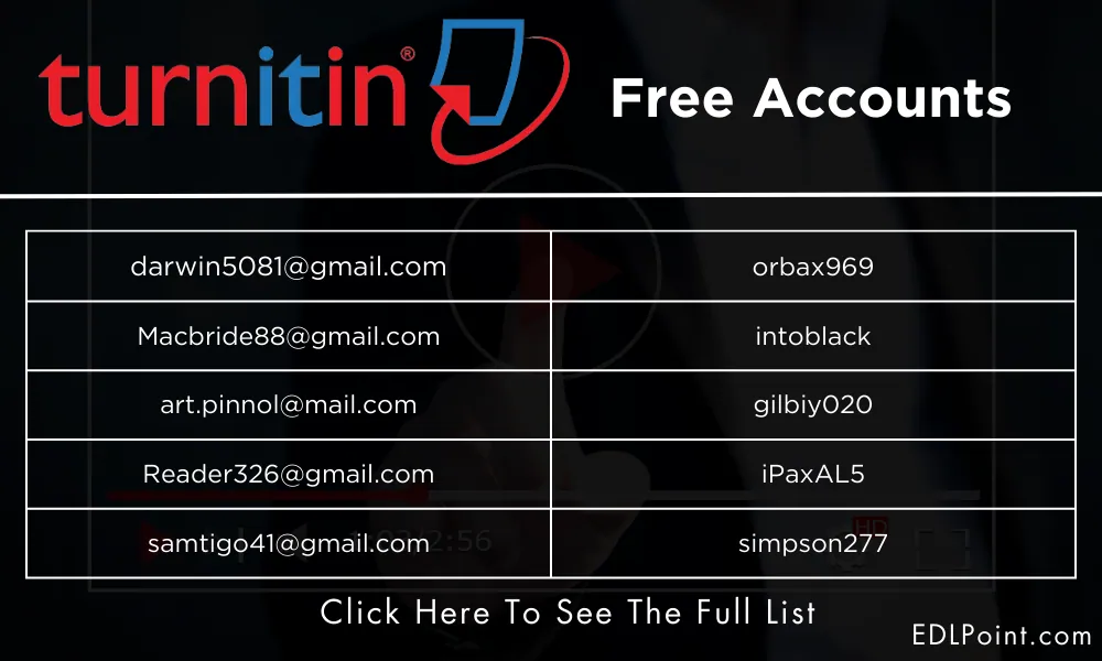 91+ Turnitin (Free) Premium Account [April 2024]